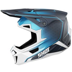 Motokroso šalmas "Shot Lite Challenger" matinės mėlynos spalvos