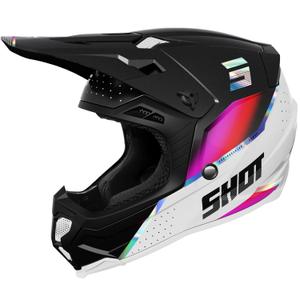 Motokroso šalmas Shot Core Honor juodas-holografinis perlamutras