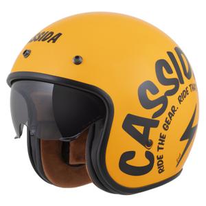 "Cassida Oxygen 2.0 Gear Open" motociklininko šalmas geltonos ir juodos spalvos