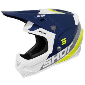 Motokroso šalmas "Shot Core Custom" mėlynas perlamutras