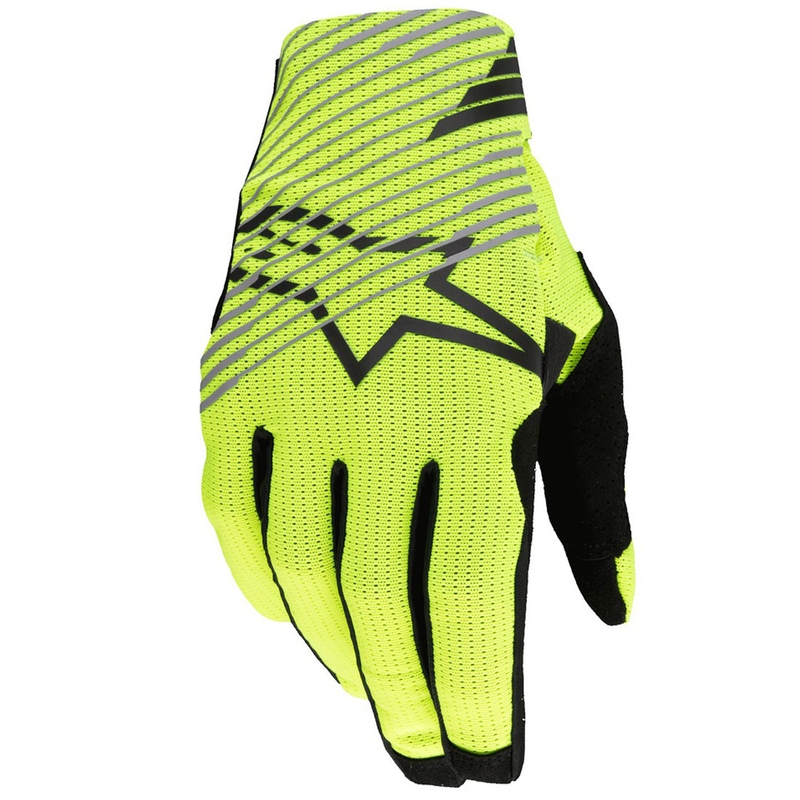 Alpinestars Radar Pro motokroso pirštinės fluo geltonos spalvos