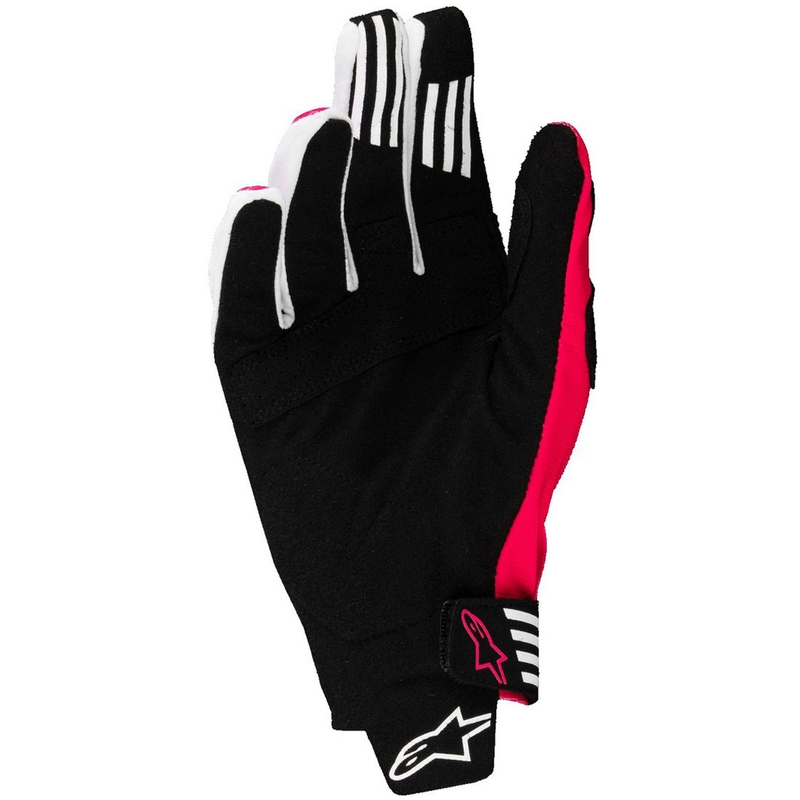 Alpinestars Techstar motokroso pirštinės juoda-fluo rožinė