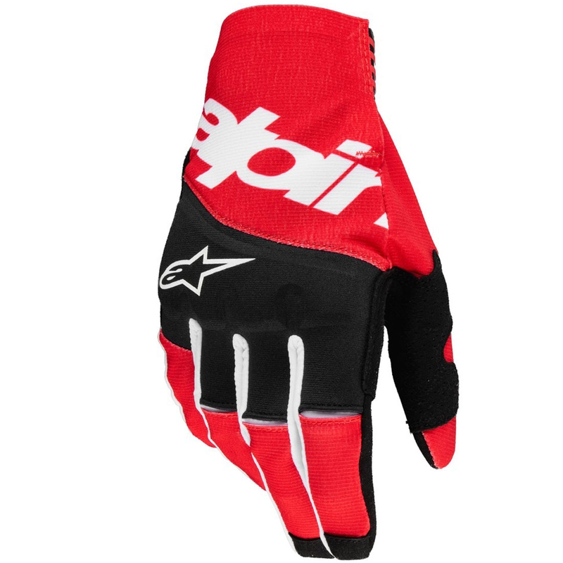 Alpinestars Techstar motokroso pirštinės juodos ir raudonos spalvos