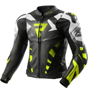 Rebelhorn Inferno juoda-fluo geltona odinė motociklo striukė