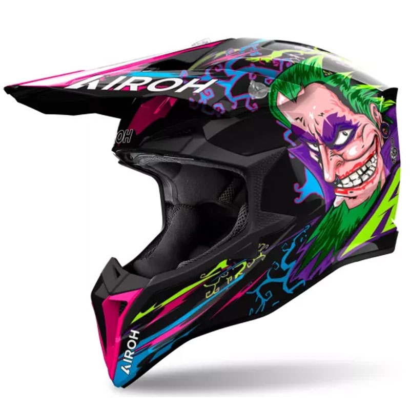 Motokroso šalmas Airoh Wraaap Music multicolor