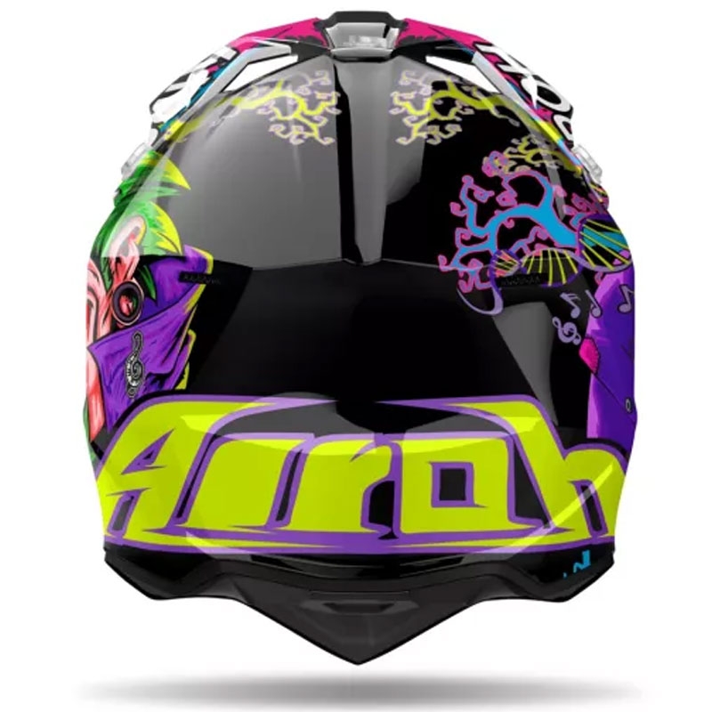 Motokroso šalmas Airoh Wraaap Music multicolor