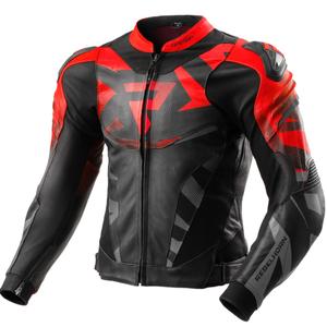 Rebelhorn Inferno juodai raudonos odos motociklininko striukė