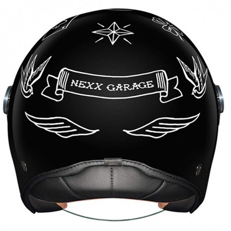 Atviras šalmas Nexx X.G30 Tattoo juodai baltas išpardavimas