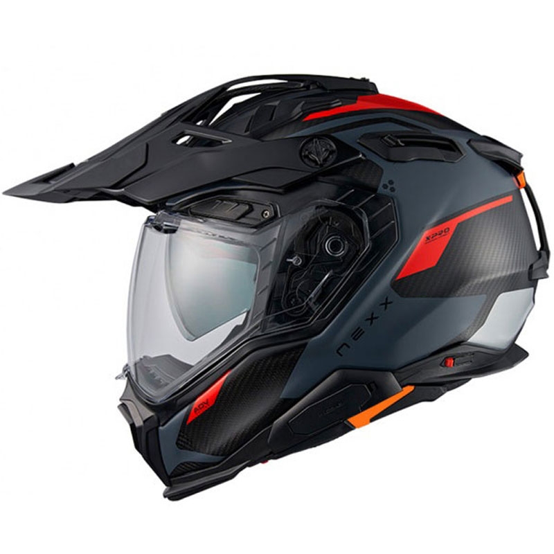 Enduro šalmas Nexx X.WED3 Keyo pilkai raudonas