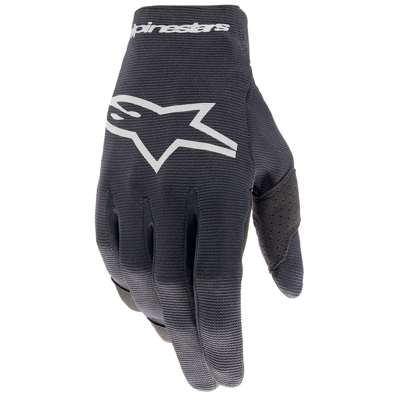 Alpinestars Radar vaikiškos motokroso pirštinės juodos ir sidabrinės