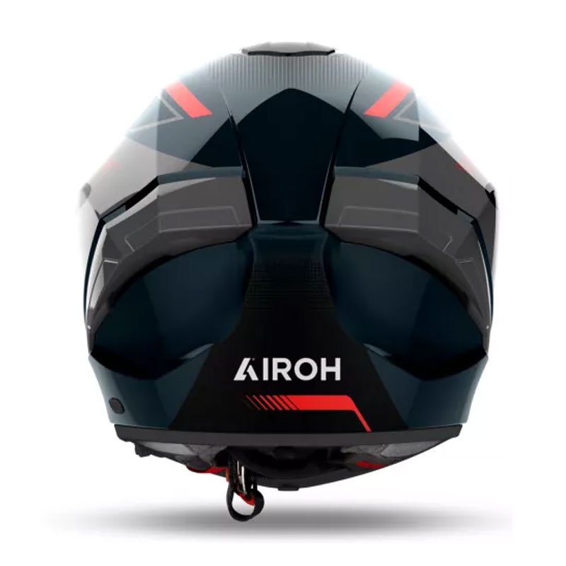 Integruotas motociklininko šalmas "Airoh MATRYX Wide" juodas-pilkas-raudonas