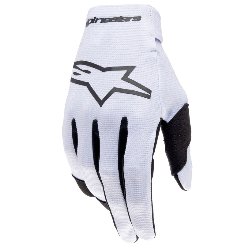 Alpinestars Radar vaikiškos motokroso pirštinės šviesiai pilkai juodos spalvos