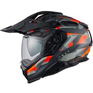 Enduro šalmas Nexx X.WED3 Trailmania oranžinės-pilkos spalvos