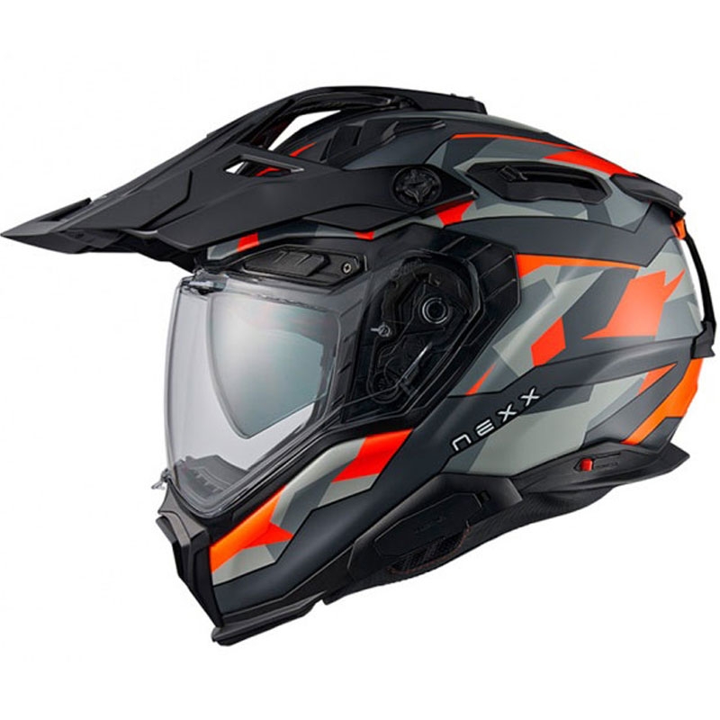 Enduro šalmas Nexx X.WED3 Trailmania oranžinės-pilkos spalvos