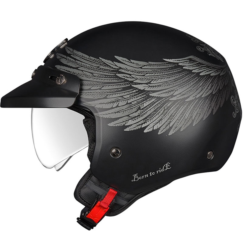 Atviras motociklininko šalmas NEXX Y.10 EAGLE RIDER juodai pilkas išpardavimas