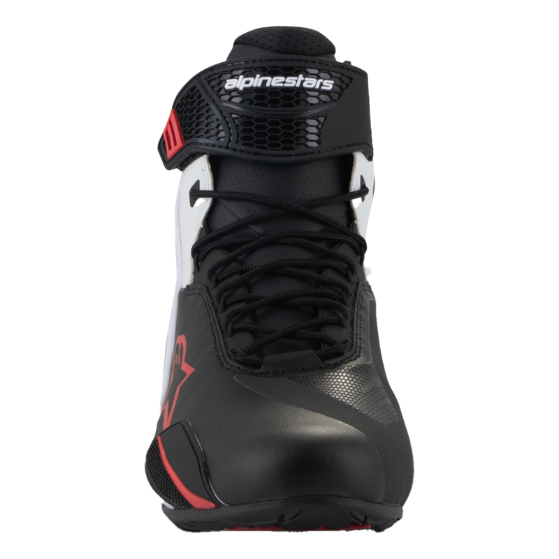 Alpinestars Faster-4 juodi, balti ir raudoni motociklininko batai
