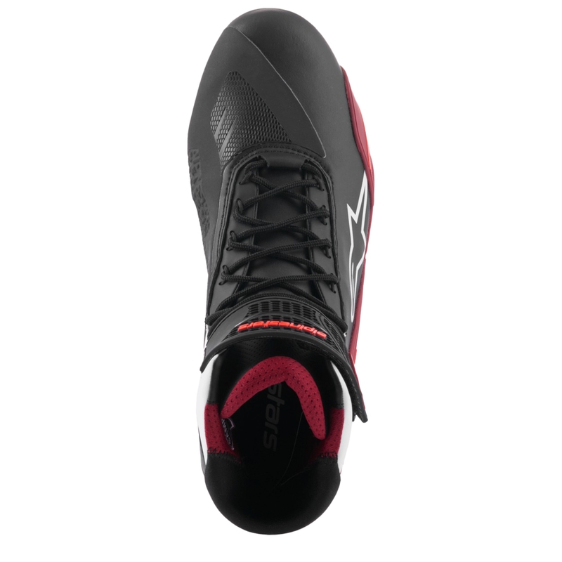 Alpinestars Faster-4 juodai-baltai-tamsiai raudoni motociklininko batai