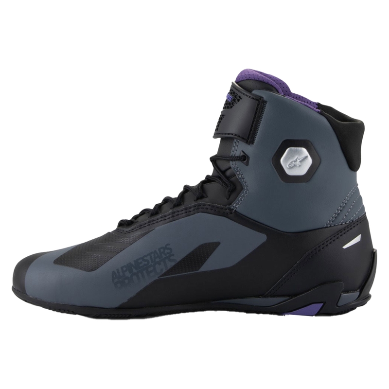 Moteriški Alpinestars Stella Faster-4 Black-Grey-Purple motociklininkų batai