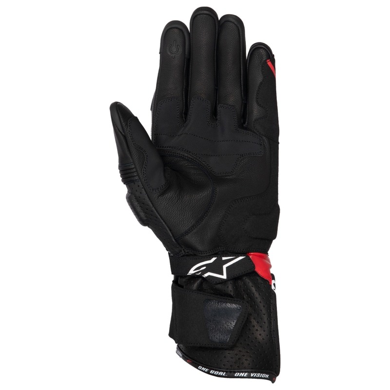 Alpinestars SP-3 juodos-raudonos-baltos motociklininko pirštinės