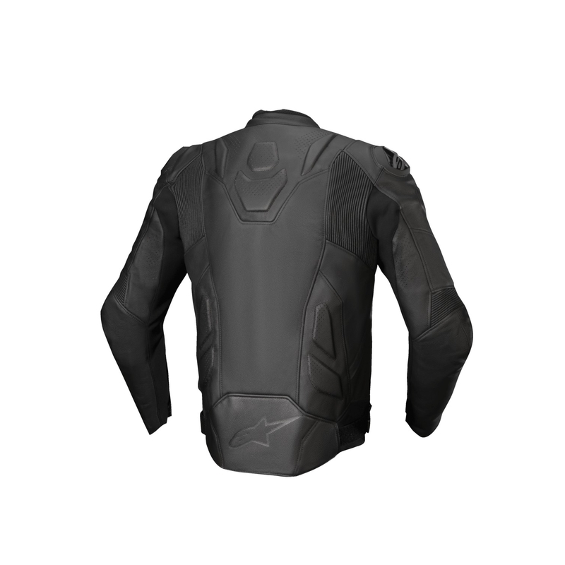 "Alpinestars Dusk" juoda odinė motociklininko striukė