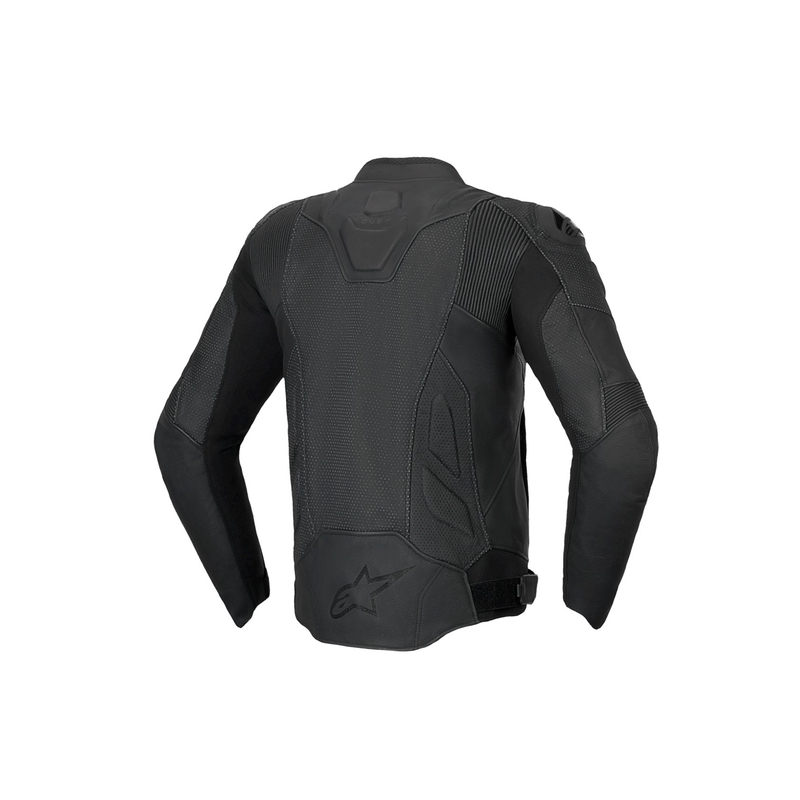 "Alpinestars Dusk Airflow" juoda odinė motociklininko striukė
