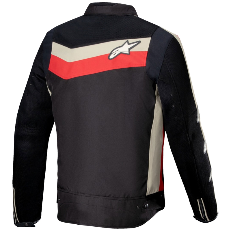 "Alpinestars T-Dyno Air" juoda-raudona-smėlio spalvos motociklininko striukė