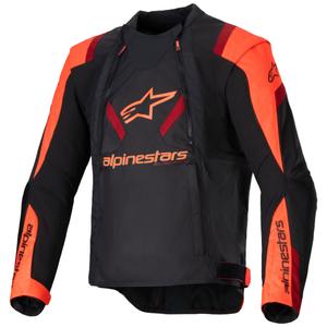 Alpinestars T-Stunt Air juoda-fluo raudona-raudona motociklininko striukė