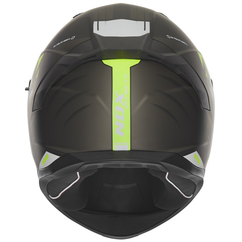 Integruotas motociklininko šalmas NOX N401 Crower matinis juodai-fluo geltonas