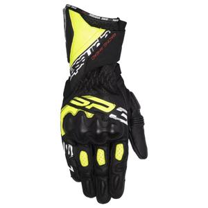 Alpinestars SP-3 juodos-fluoro geltonos-baltos motociklininko pirštinės