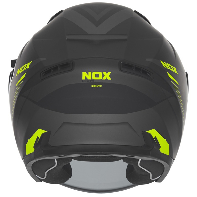 Otevřená helma na motorku NOX N130 Myst matná černo-fluo žlutá