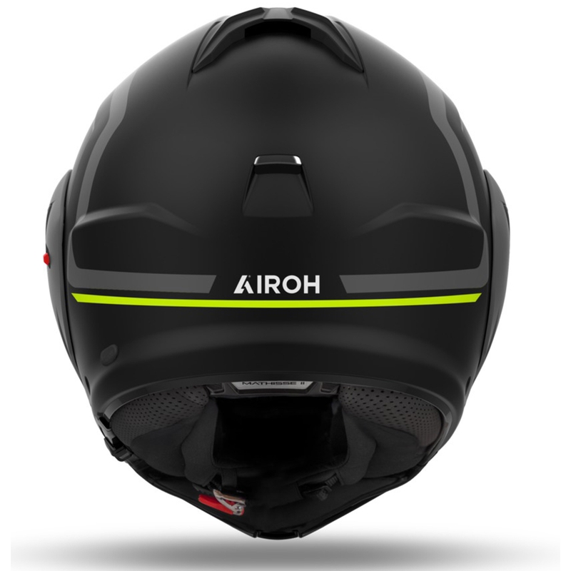 Atverčiamas motociklininko šalmas Airoh Mathisse 2 Genius matinis geltonas