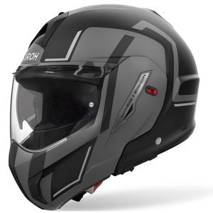 Airoh Mathisse 2 Genius matinis pilkas apverčiamas motociklininko šalmas