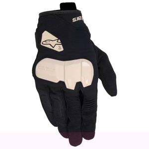"Alpinestars Chrome V2" juodos ir smėlio spalvos motociklininko pirštinės