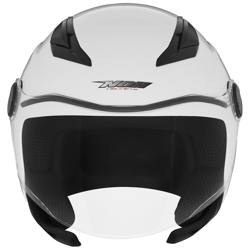 Vaikiškas atviras motociklininko šalmas NOX N710 baltas