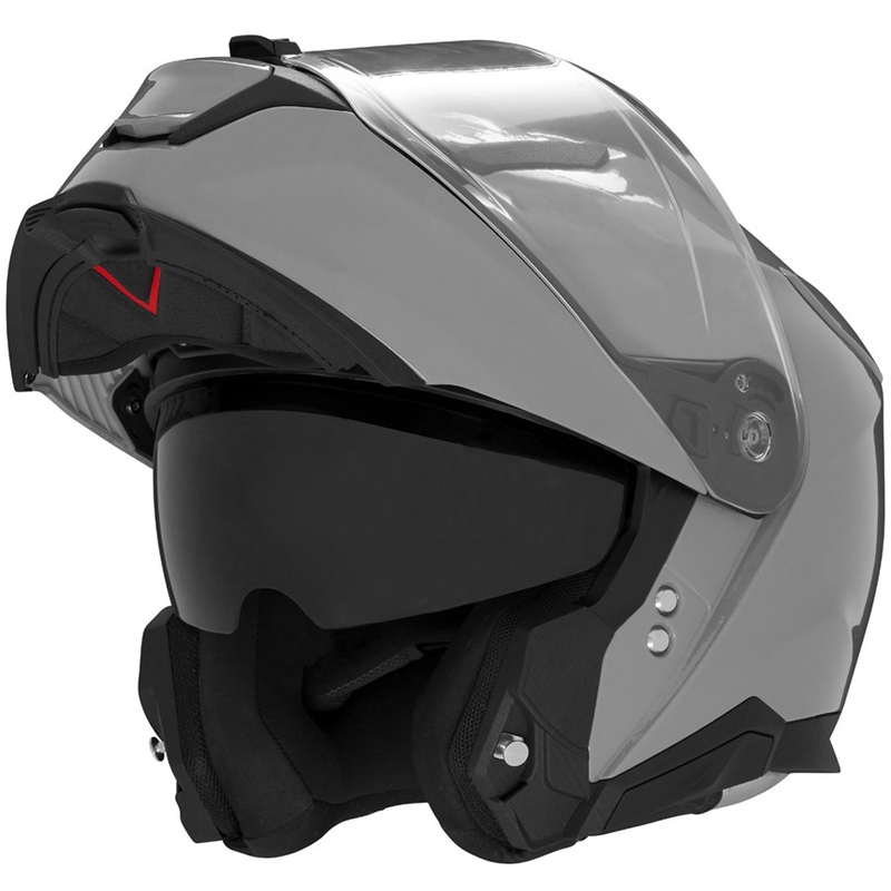 Atlenkiamas motociklo šalmas NOX N967 pilkas