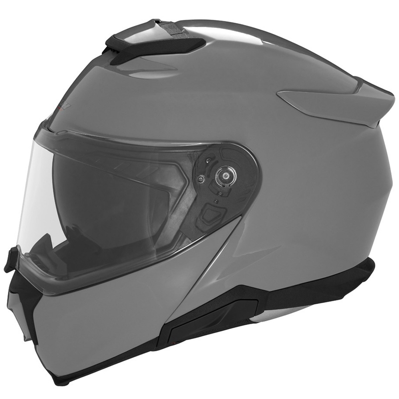 Atlenkiamas motociklo šalmas NOX N967 pilkas