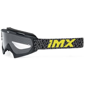 Motokroso akiniai iMX Mud black-grey-fluo yellow su skaidriu stiklu