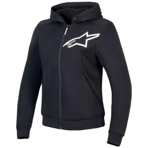 Alpinestars Stella Chrome V2 Sport Moterų motociklininkų džemperis su gobtuvu Black