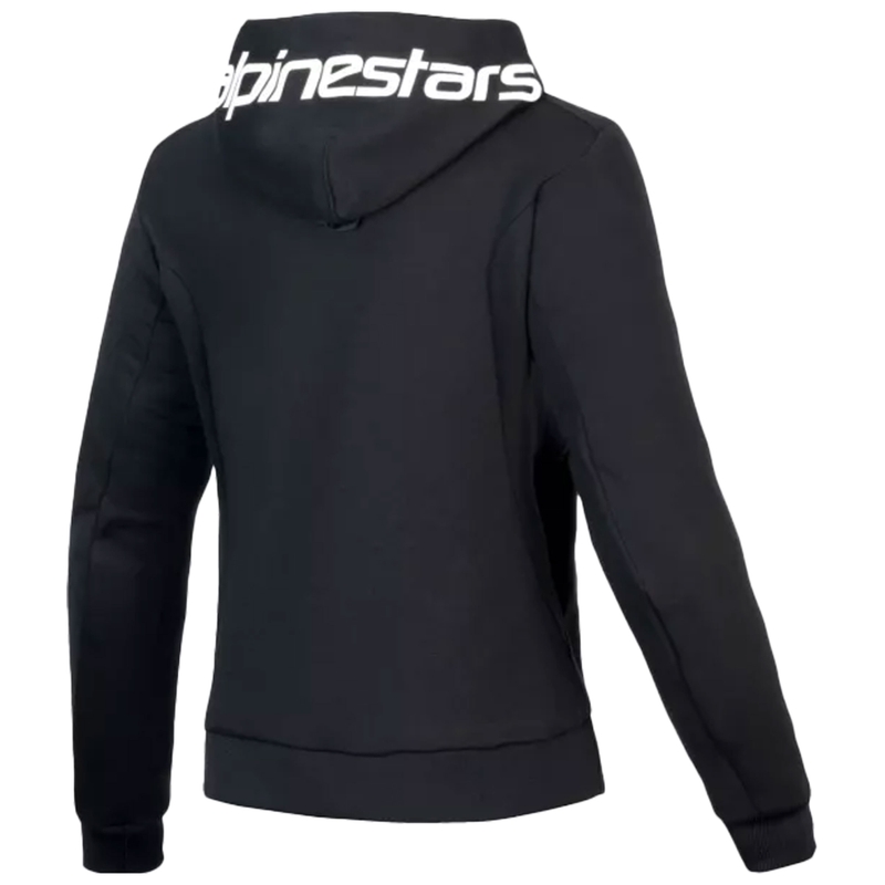Alpinestars Stella Chrome V2 Sport Moterų motociklininkų džemperis su gobtuvu Black