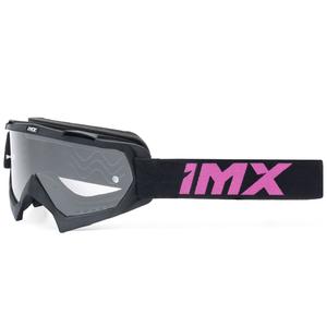 Motokroso akiniai iMX Mud juodos ir rožinės spalvos su skaidriu stiklu