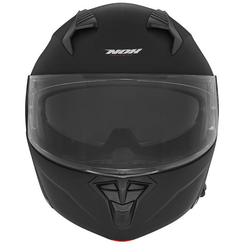 NOX N968 motociklininko šalmas matinės juodos spalvos