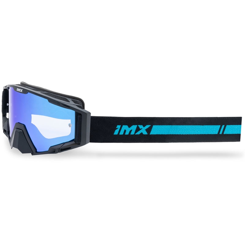 Motokroso akiniai iMX Sand juoda-mėlyna su mėlynu iridžio stiklu