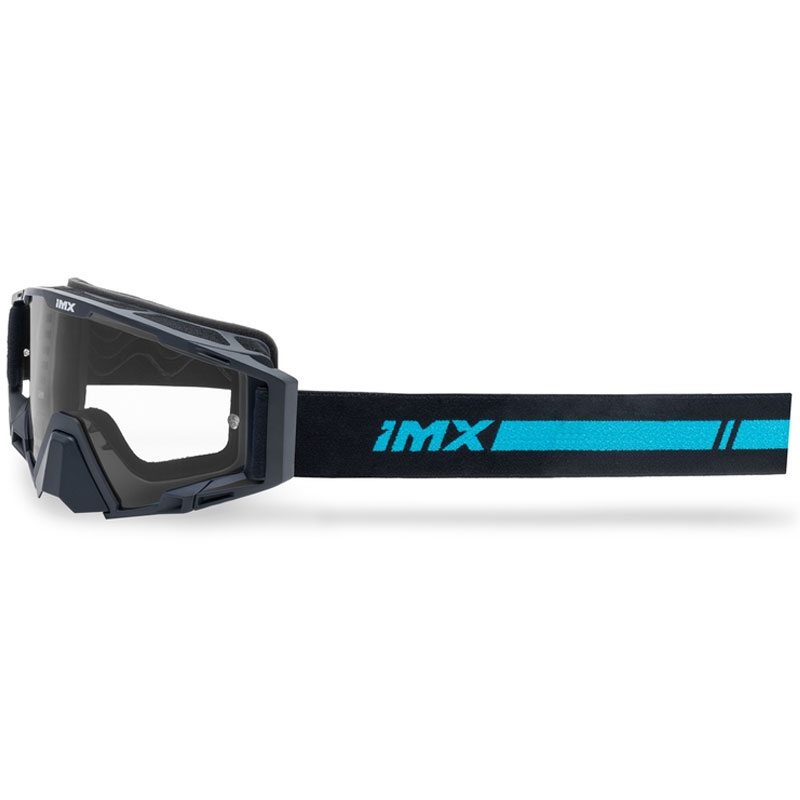 Motokroso akiniai iMX Sand juoda-mėlyna su mėlynu iridžio stiklu