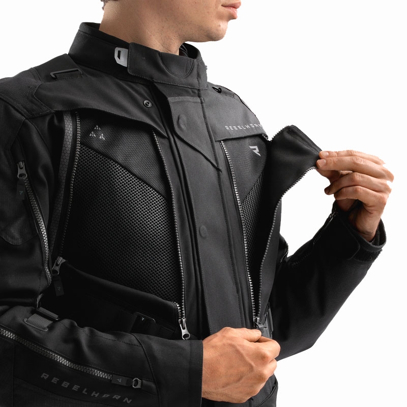 Rebelhorn Hardy 3.0 juoda motociklininko striukė
