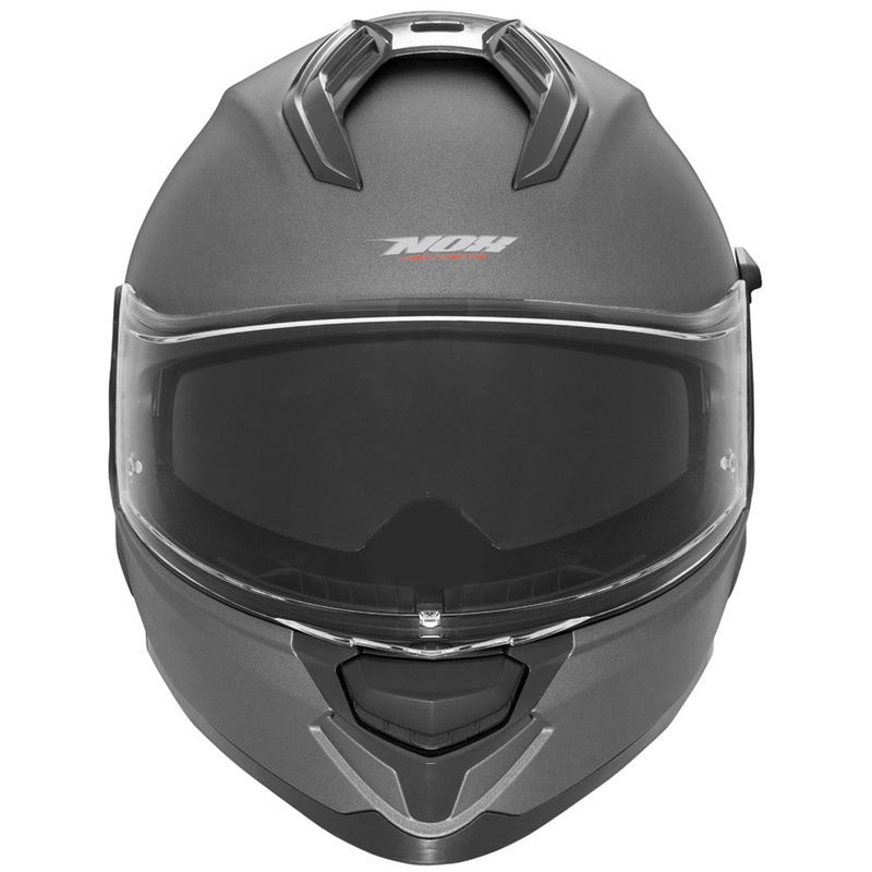 NOX N304S integralus motociklininko šalmas matinis titano spalvos