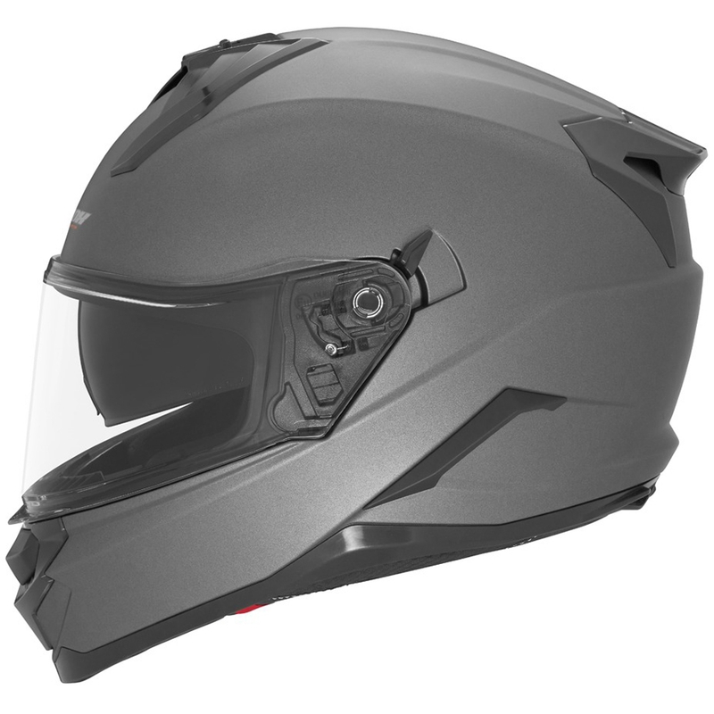 NOX N304S integralus motociklininko šalmas matinis titano spalvos