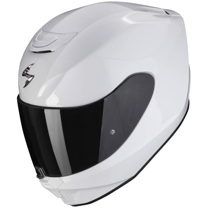 Integruotas motociklininko šalmas Scorpion EXO-391 Solid white