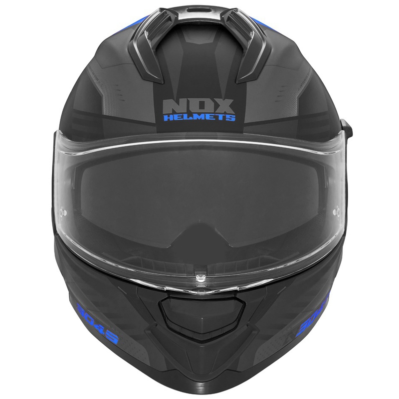 Integruotas motociklininko šalmas NOX N304S CARVER matinis juodai mėlynas