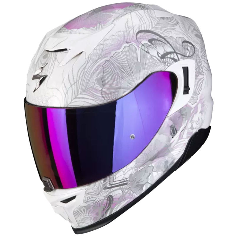 Integruotas motociklininko šalmas Scorpion EXO-520 EVO Air Melrose pearl white-pink