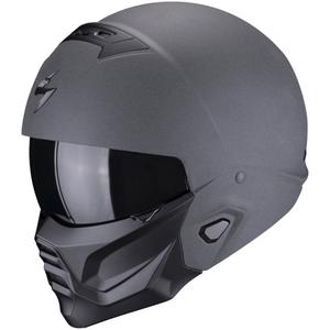 Atviras šalmas su kauke Scorpion EXO-COMBAT II Solid graphite dark grey